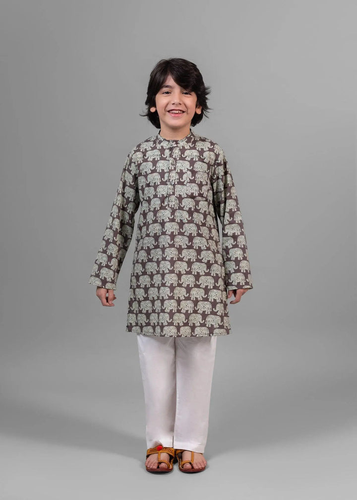 Gaj Cocoa Cotton Kurta Boy (6 Months to 12 Years)