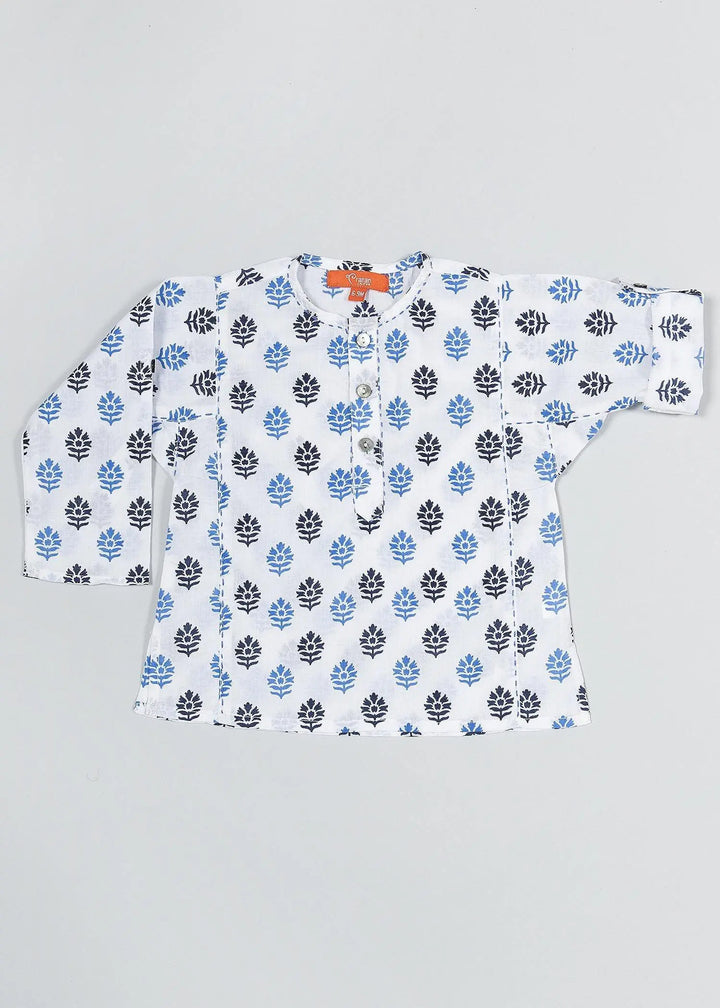 Advik Blue Cotton Short Kurta (6 to 24 Month)