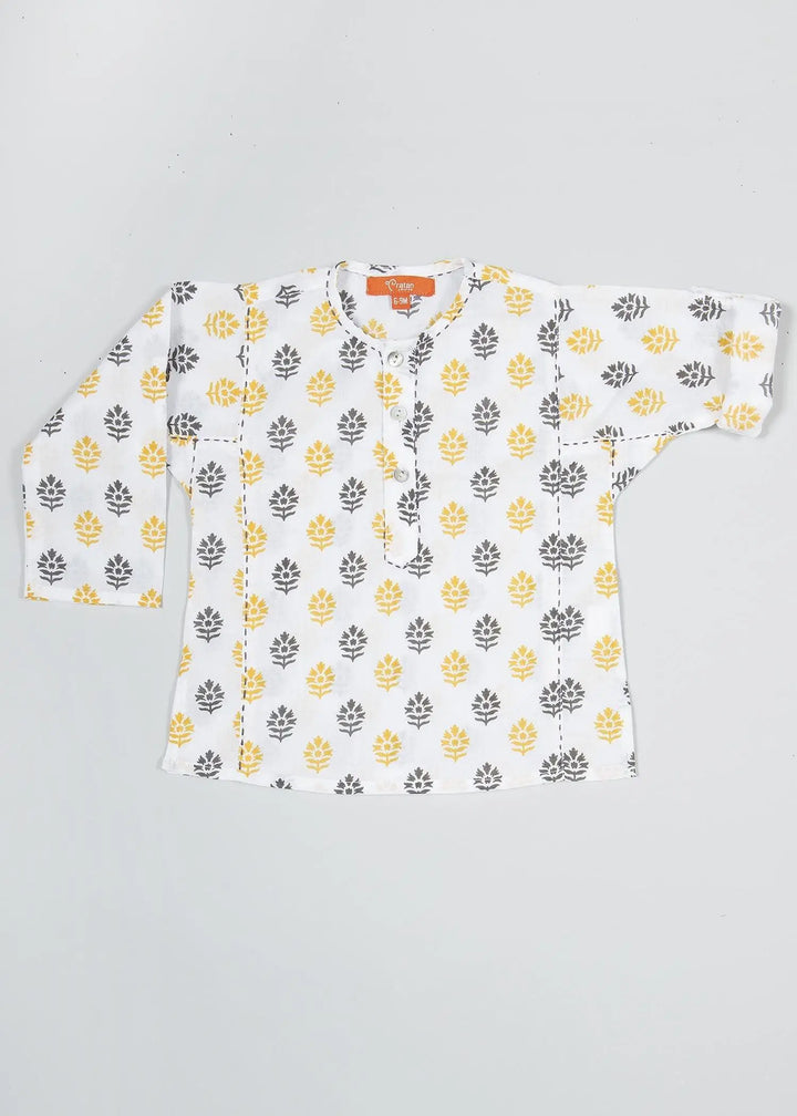 Advik Yellow Cotton Short Kurta (6 to 24 Month)