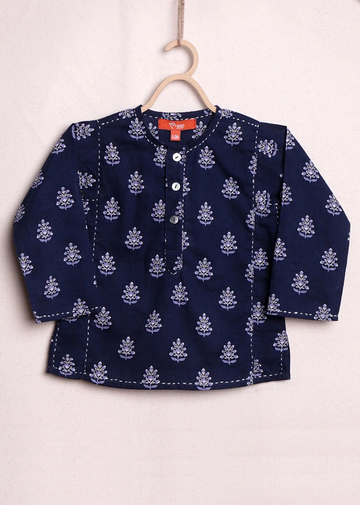 Blue Bell Navy Cotton Kurta Baby Boy (6 Months to 24 Months)