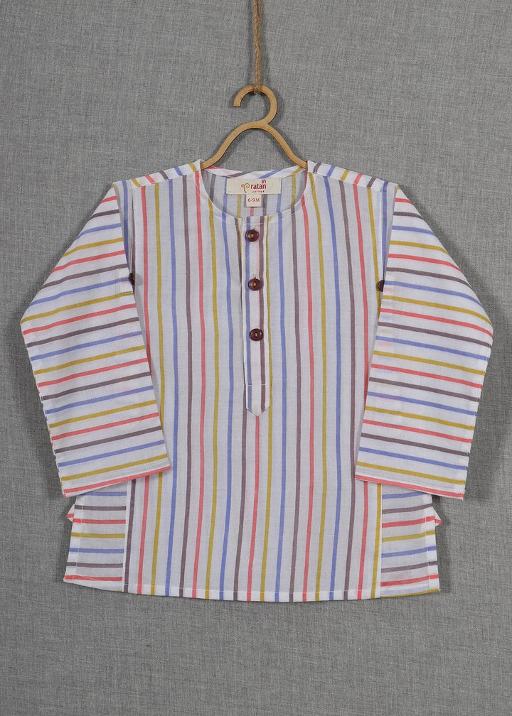 Harshit Stripes Yellow Cotton Kurta Baby Boy (6-24 months)