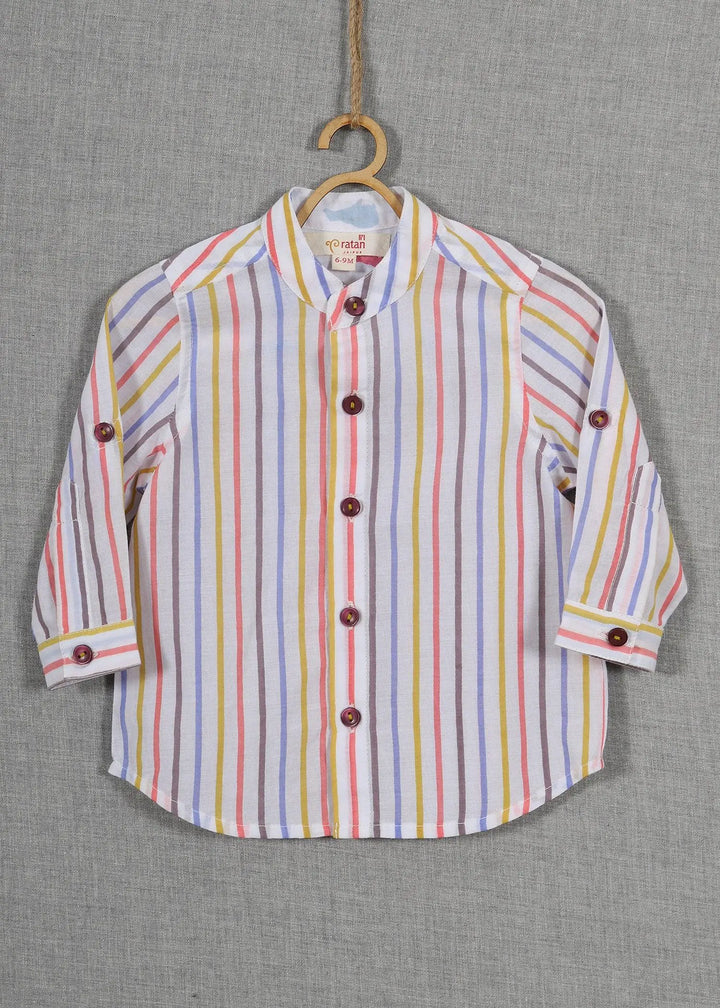 Stripes Yellow Cotton shirt baby boy (6-24 months)