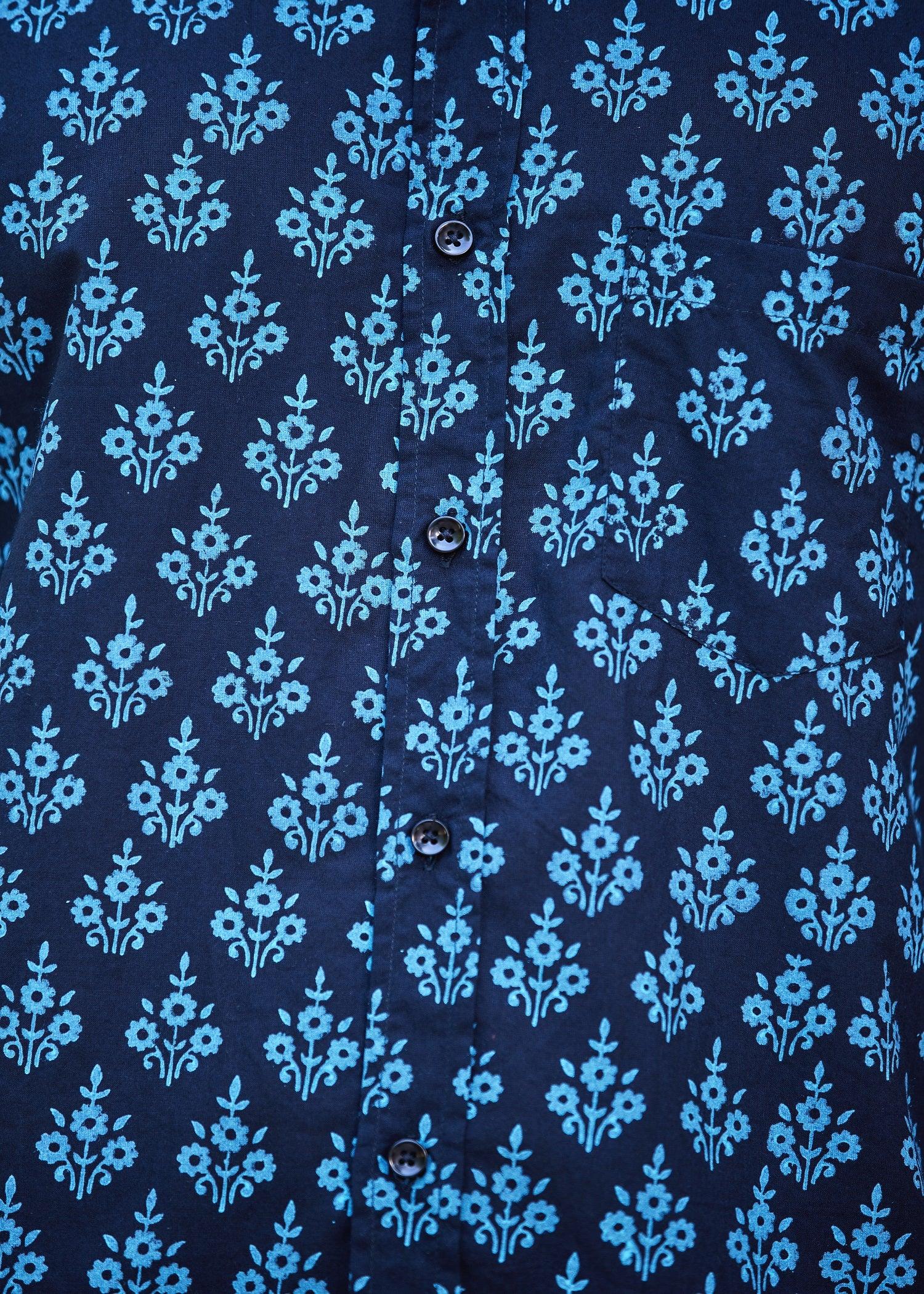 Holyhop Black/Crystal Cotton Full Sleeves Shirt