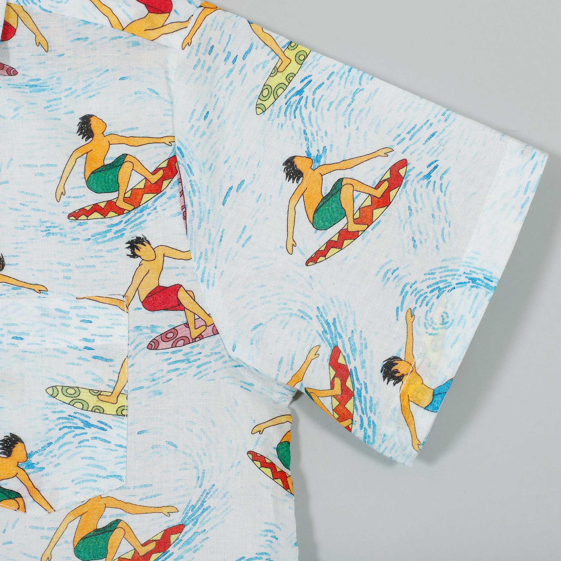 Surfing White Cotton Shirt Boy (2-12 Years)