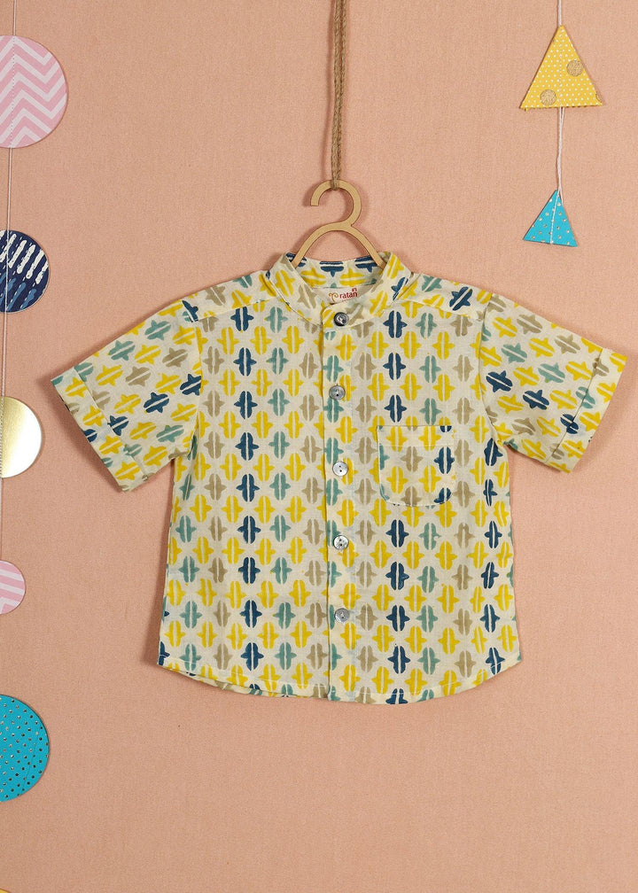Harshit Shirt Replica Blue Cotton Baby Boy (6 months to 24months)
