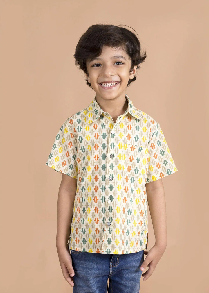 Replica Yellow Cotton Shirt Boy (2Yrs to 12 Yrs)