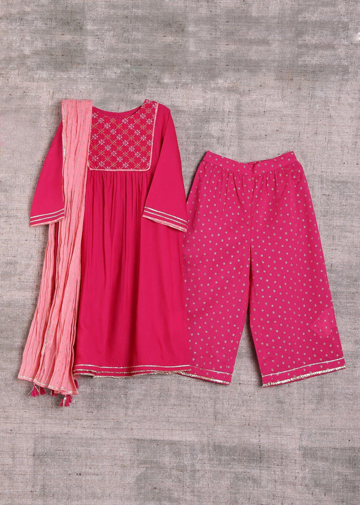 Yasmin Pink Suit Set Girl (2-12 Yers) (Set of 3)