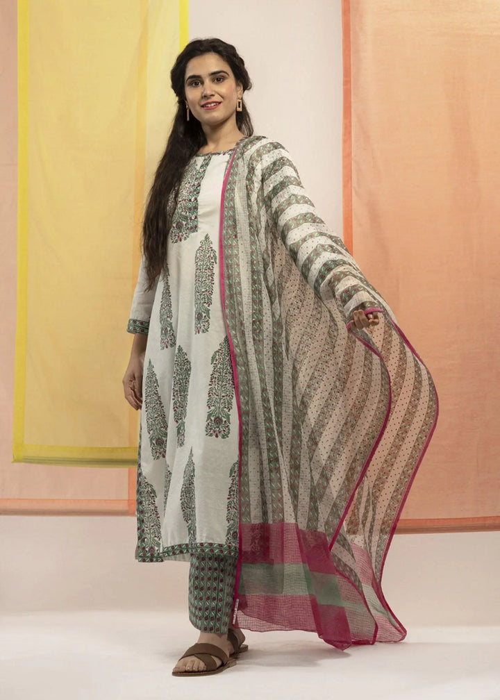 Upasana Green Cotton Suit Set