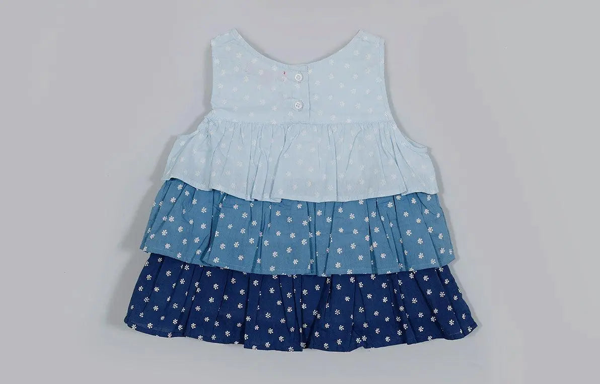 Elle Blue Color Cotton Top Girl (2-9 Years)
