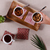 Bloom Brown Cotton Quilted Coaster (Set Of 4)