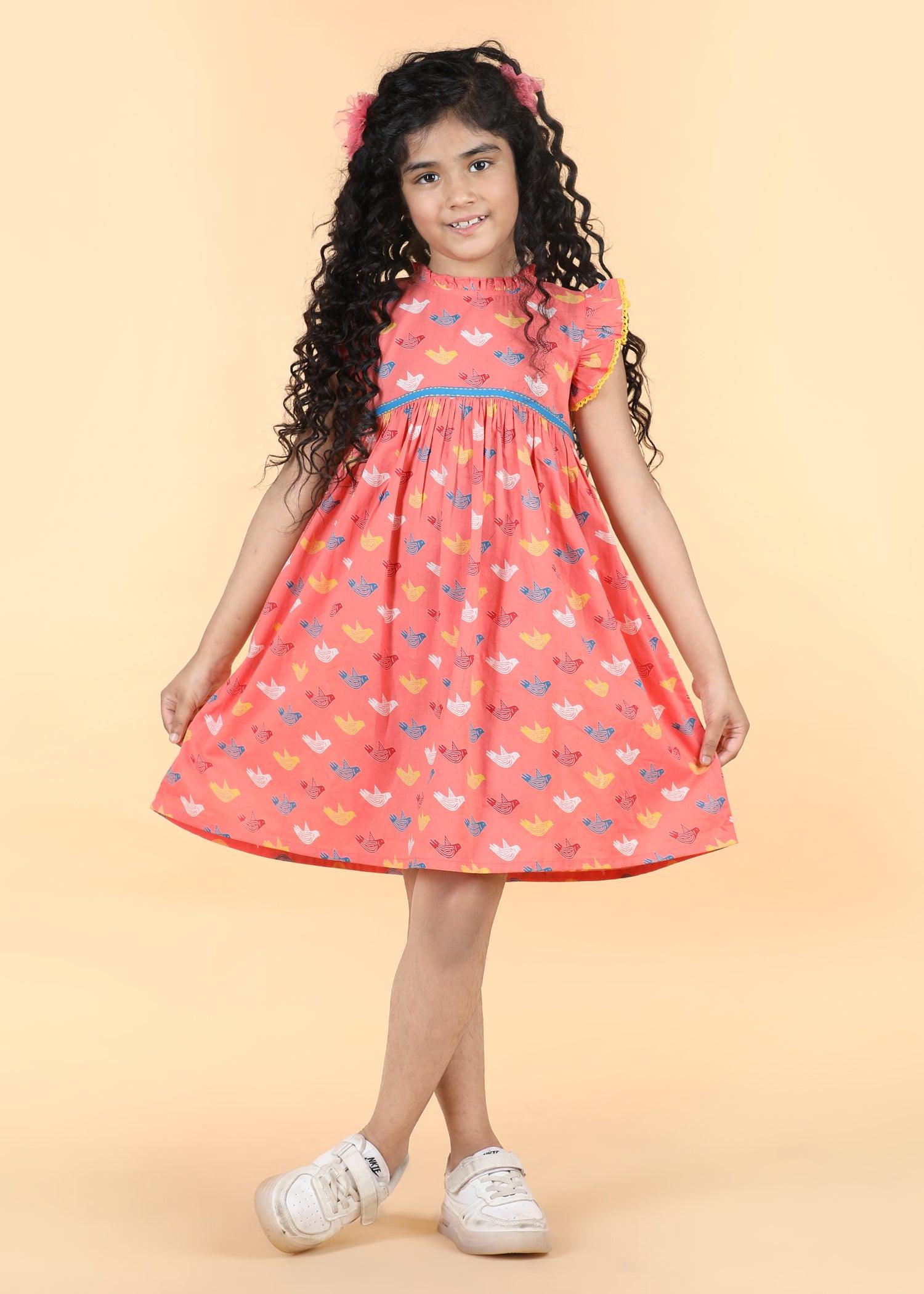 Cotton Takshita Dress for Girls