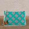 Geo Buti Green Cotton 3D Pouch