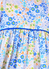 Flower Bed Blue Cotton Takshita Dress Girls (6 Months- 9 Years)