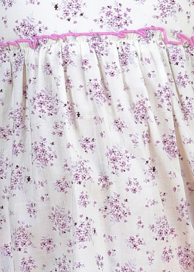 Creme Cotton Sofia Dress  Girls (6 Months -12 Yrs)