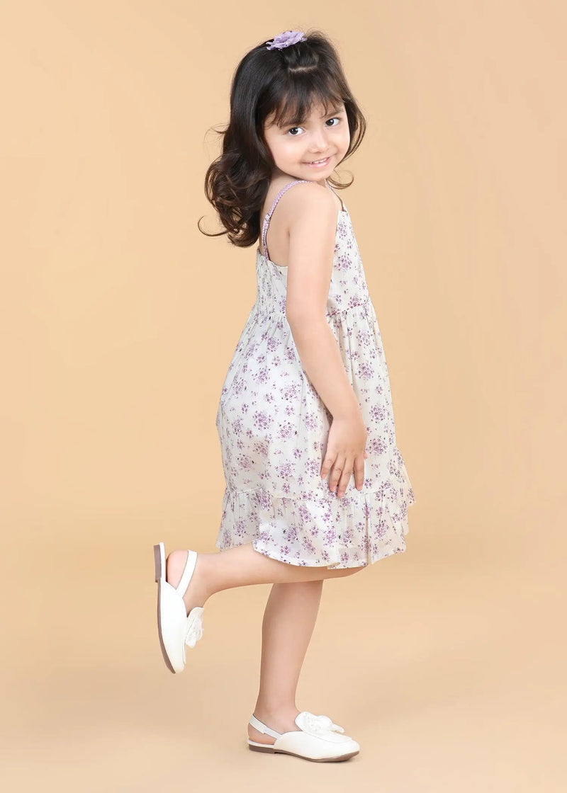 Creme Cotton Mehri Dress  Girls (6 Months -9 Yrs)