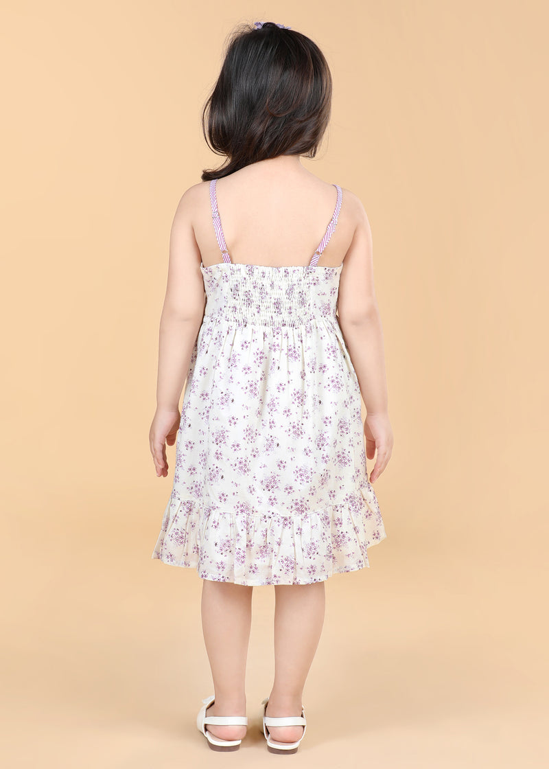 Creme Cotton Mehri Dress  Girls (6 Months -9 Yrs)