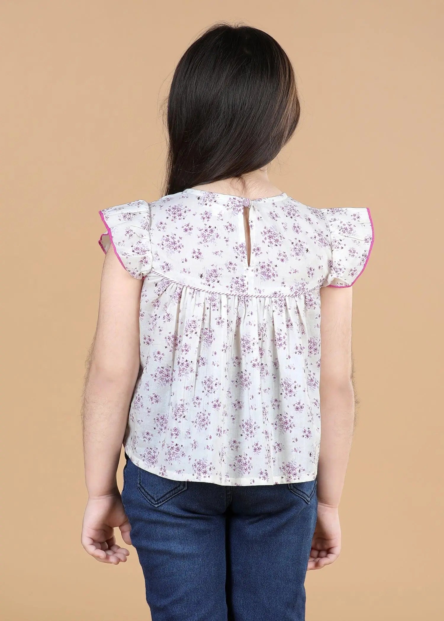 Creme Cotton Vrishti Top Girls (6 Months -12 Yrs)