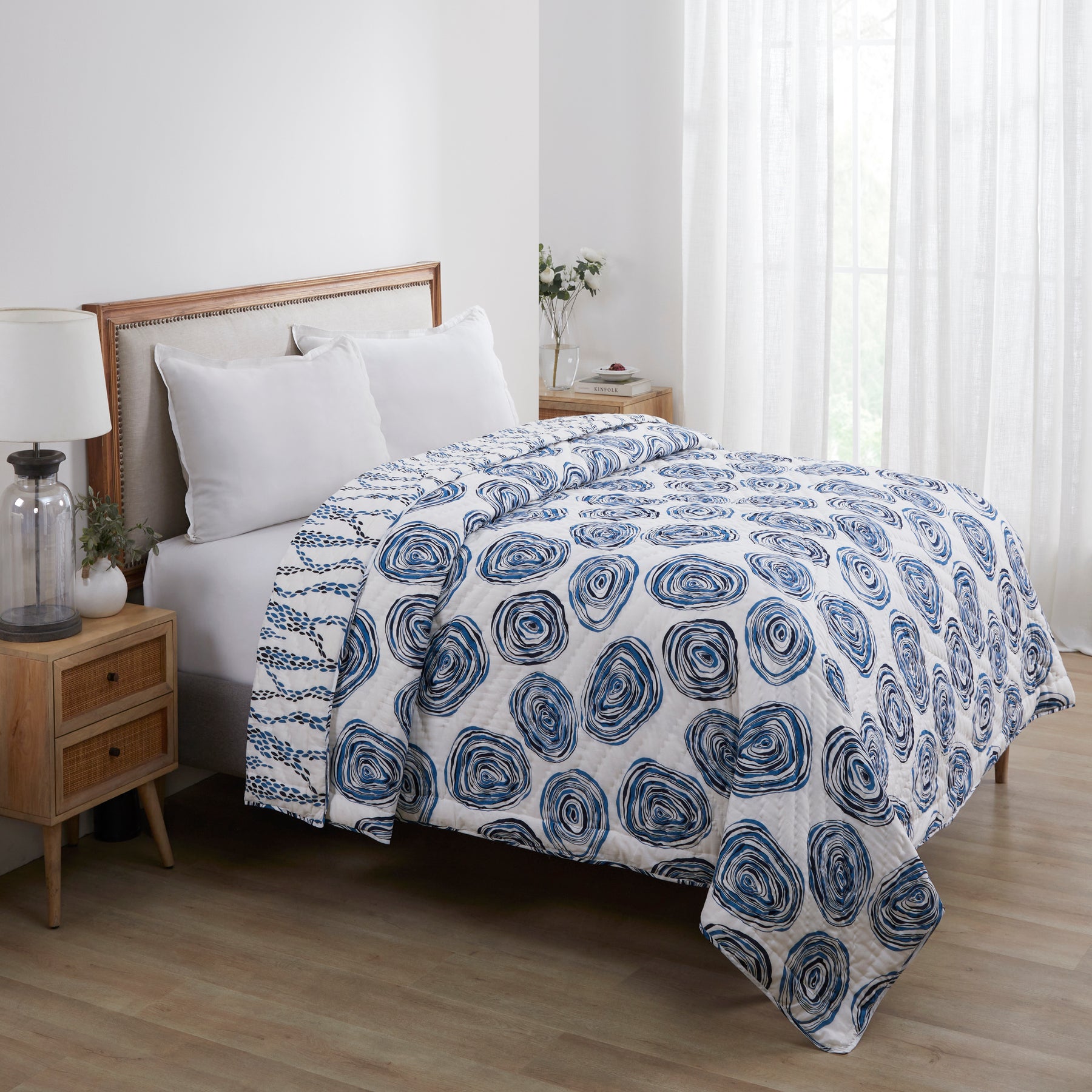 Agate Cotton Quilt-Blue