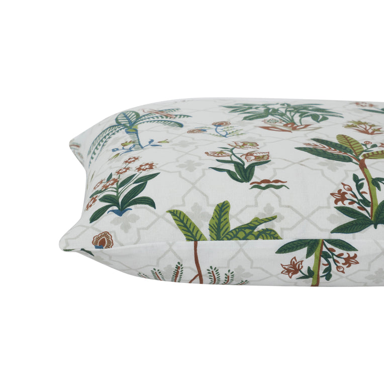 Herbaceous Garden Cotton Cushion Cover-Green
