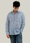 Blue Regular Cotton Full Sleeve Shirt