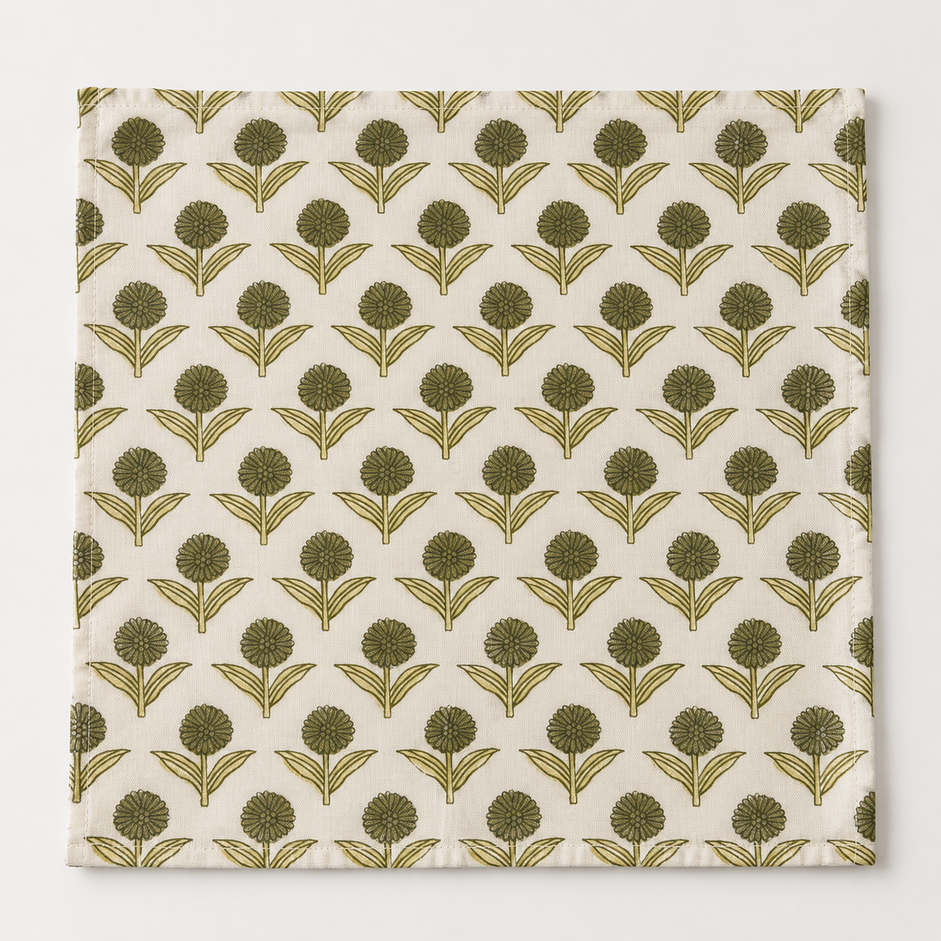 Bloom Bud Green Napkin – Set of 6