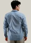 Blue Regular Cotton Full Sleeve Shirt