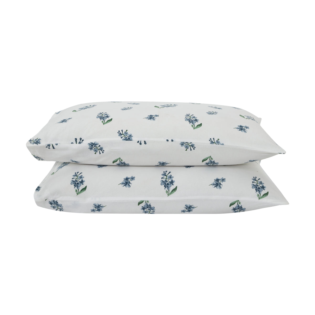 Hyderangeas Cotton Pillow Cover – Blue/Green