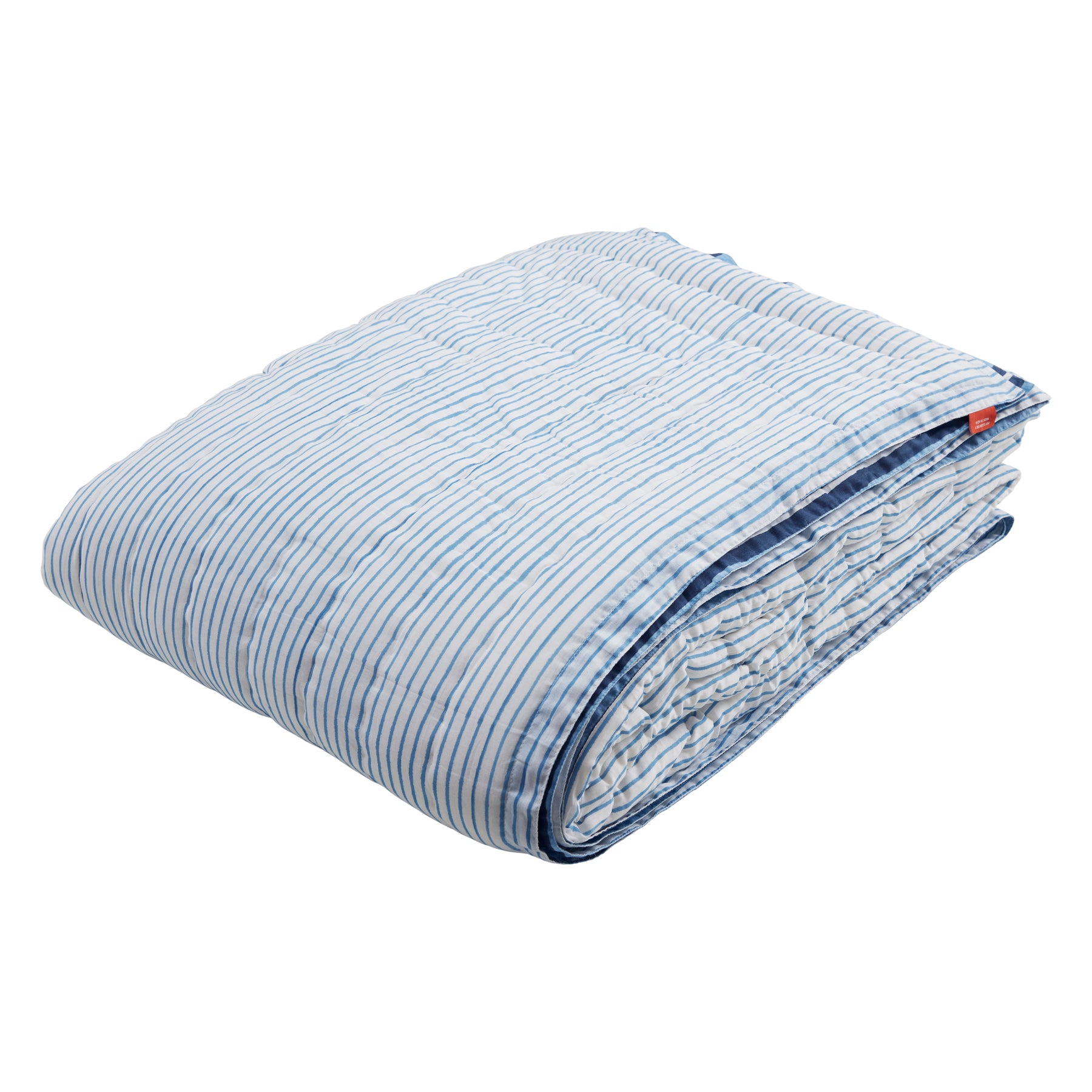 Stripes Cotton Quilt-Blue