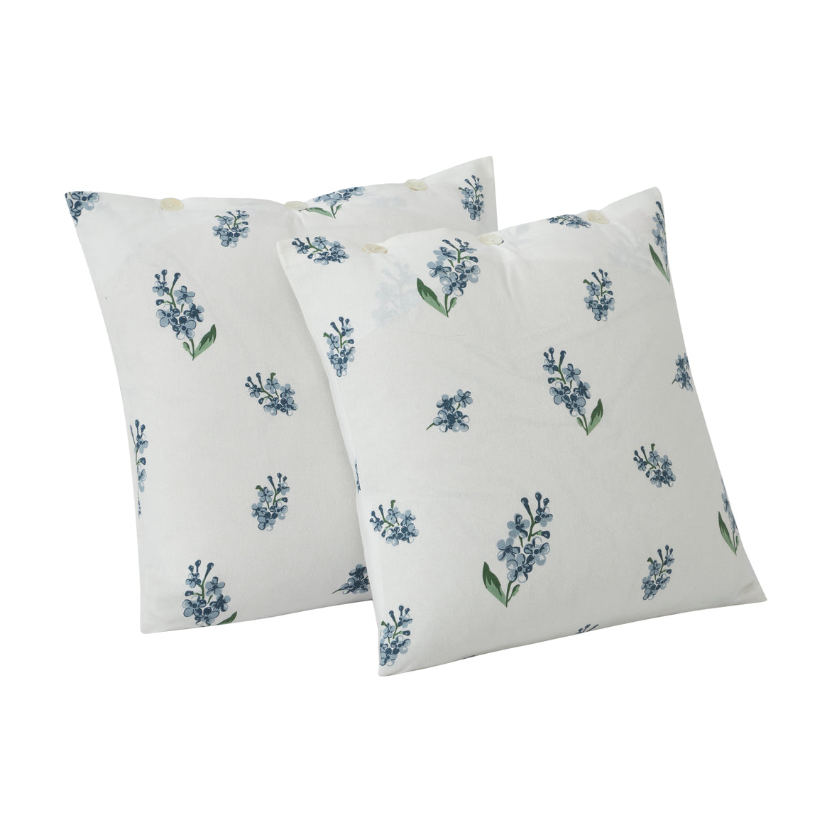 Hyderangeas Cotton Cushion Cover – Blue/Green