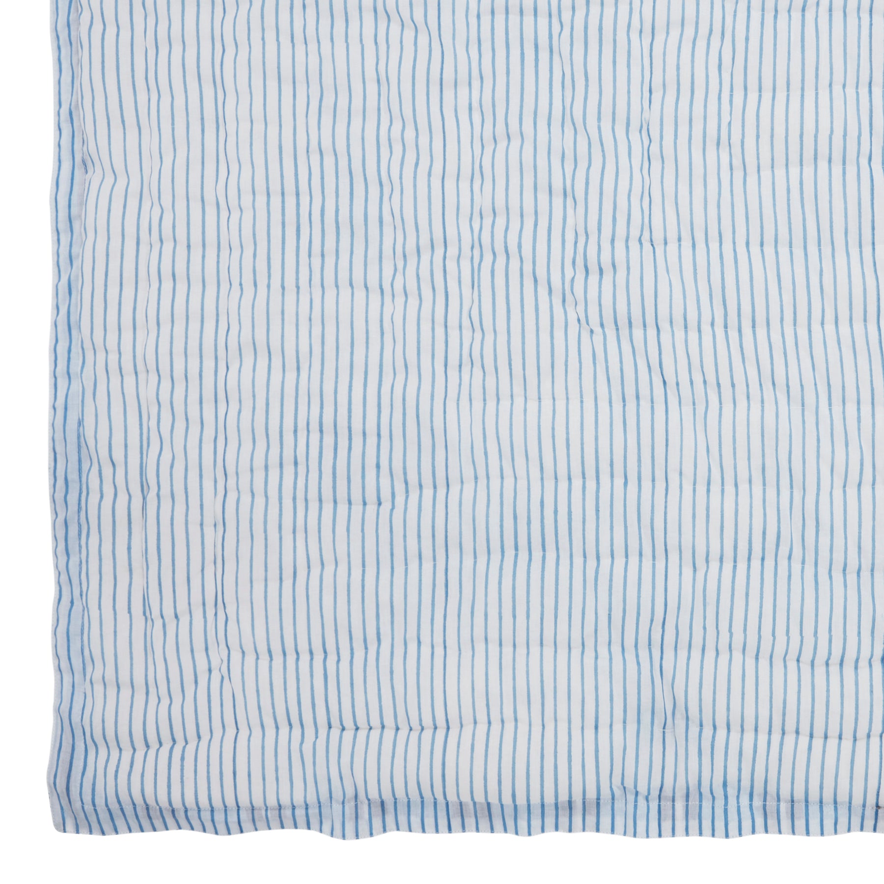Stripes Cotton Quilt-Blue