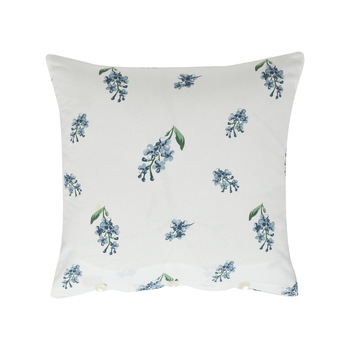 Hyderangeas Cotton Cushion Cover – Blue/Green