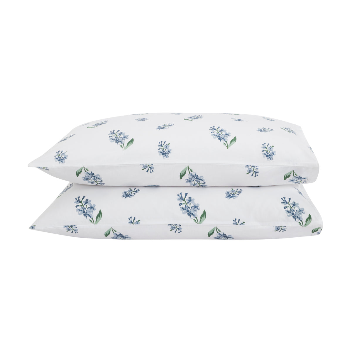 Hyderangeas Cotton Pillow Cover – Blue/Green