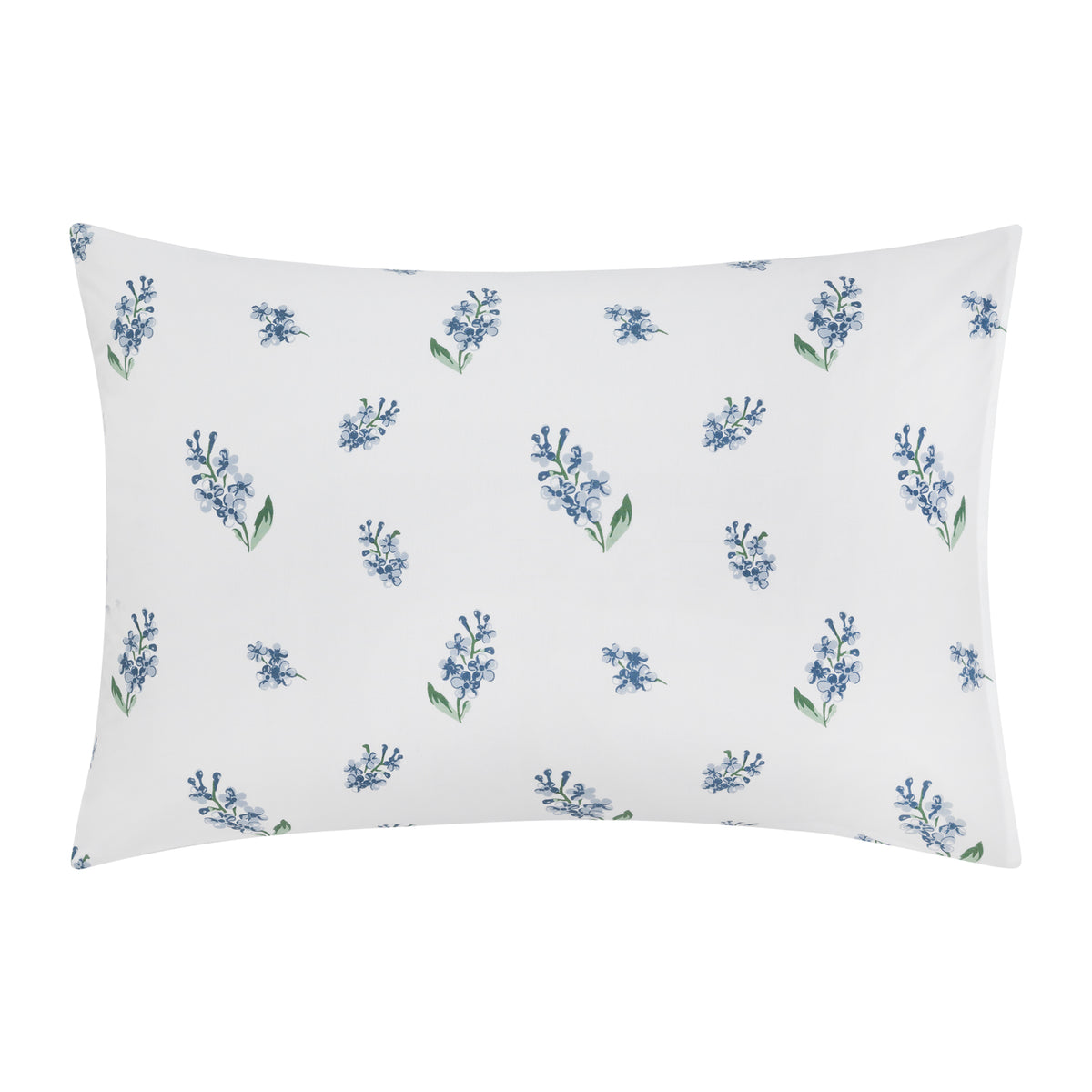 Hyderangeas Cotton Pillow Cover – Blue/Green