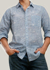 Blue Regular Cotton Full Sleeve Shirt