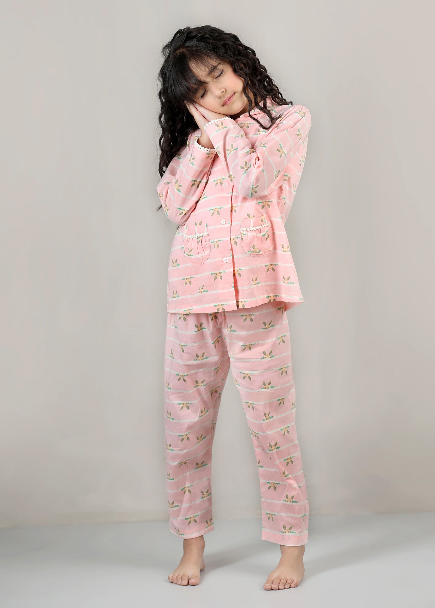 Bunny Peak Night Suit – Pink (1–12 Yrs)
