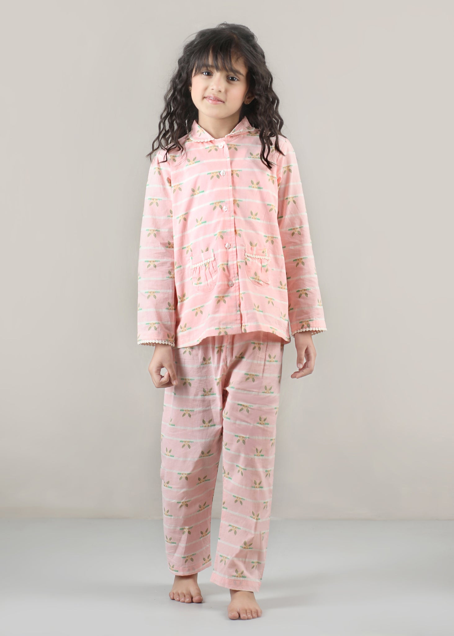 Bunny Peak Night Suit – Pink (1–12 Yrs)