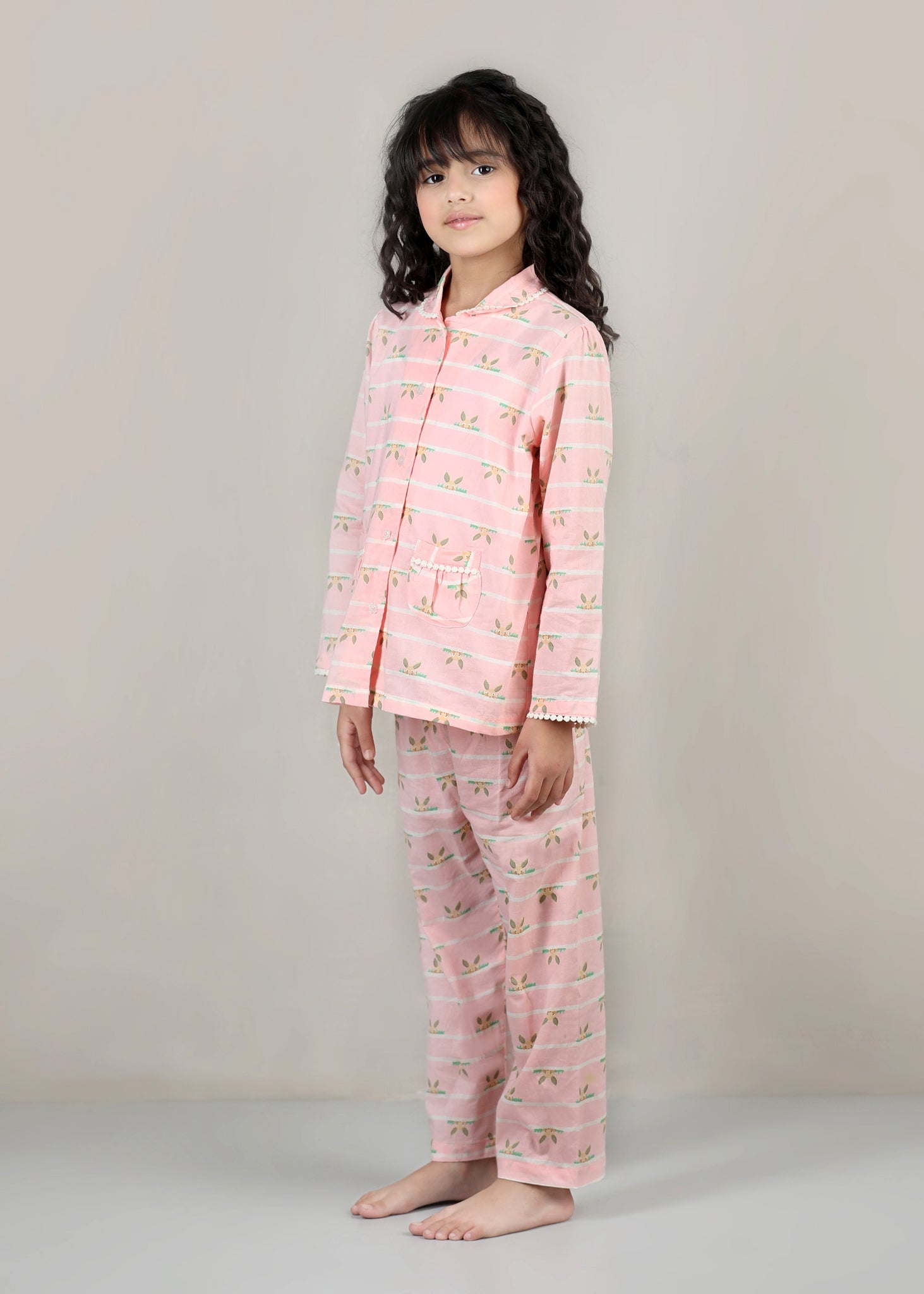 Bunny Peak Night Suit – Pink (1–12 Yrs)