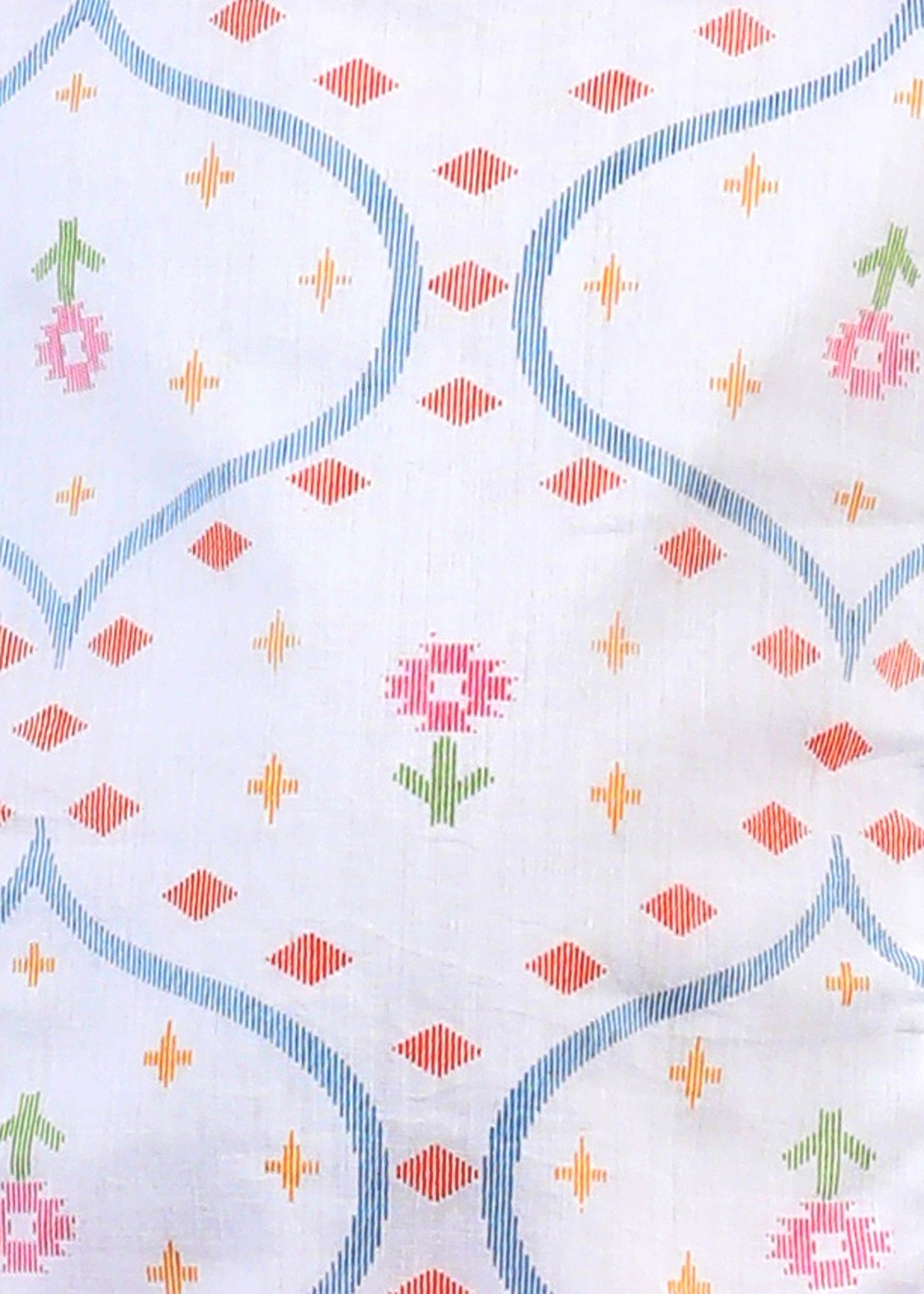 Panelled Cotton Dress – White (6M–12 Yrs)