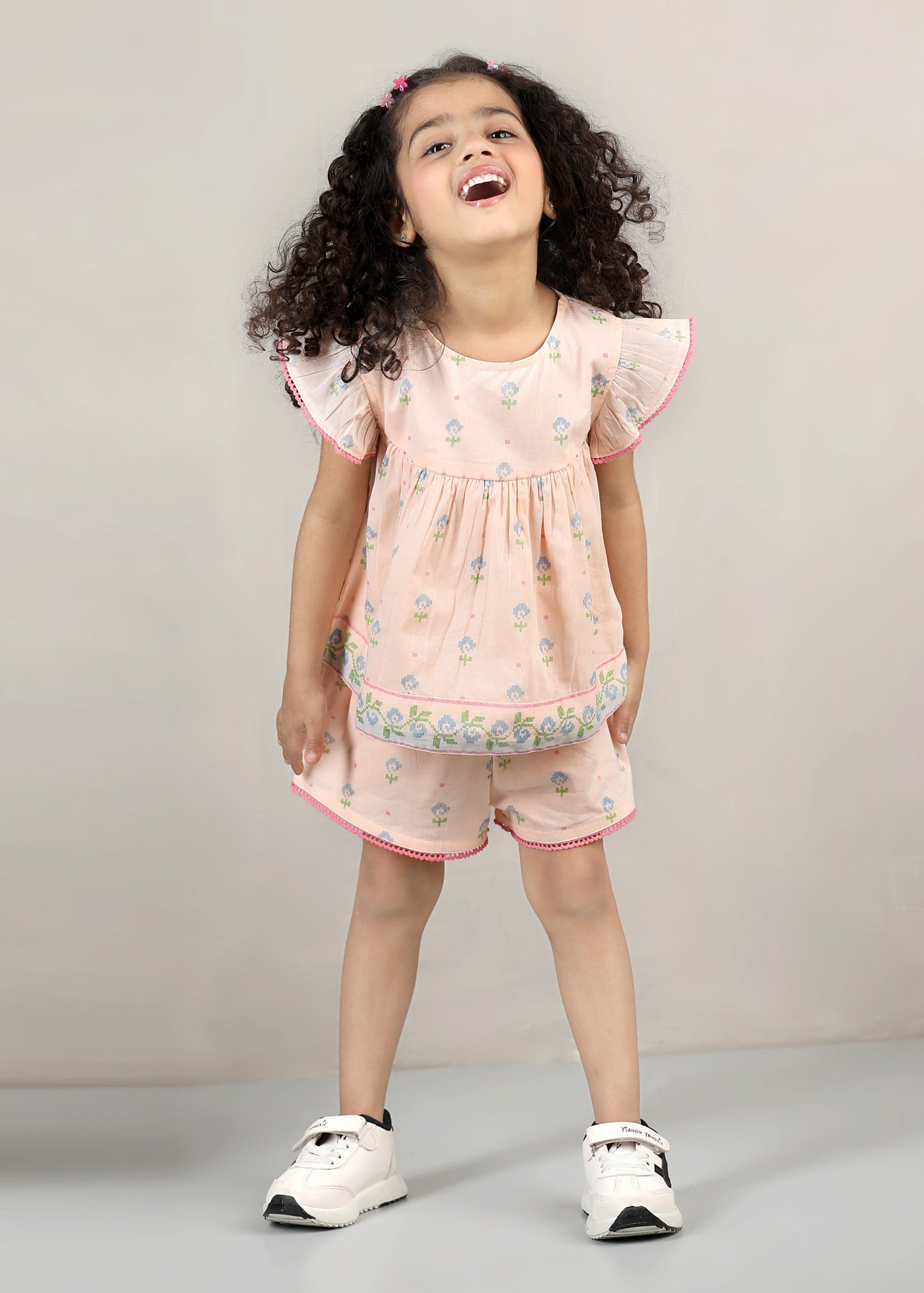Vrishti Cotton Top – Peach (6M–12 Yrs)