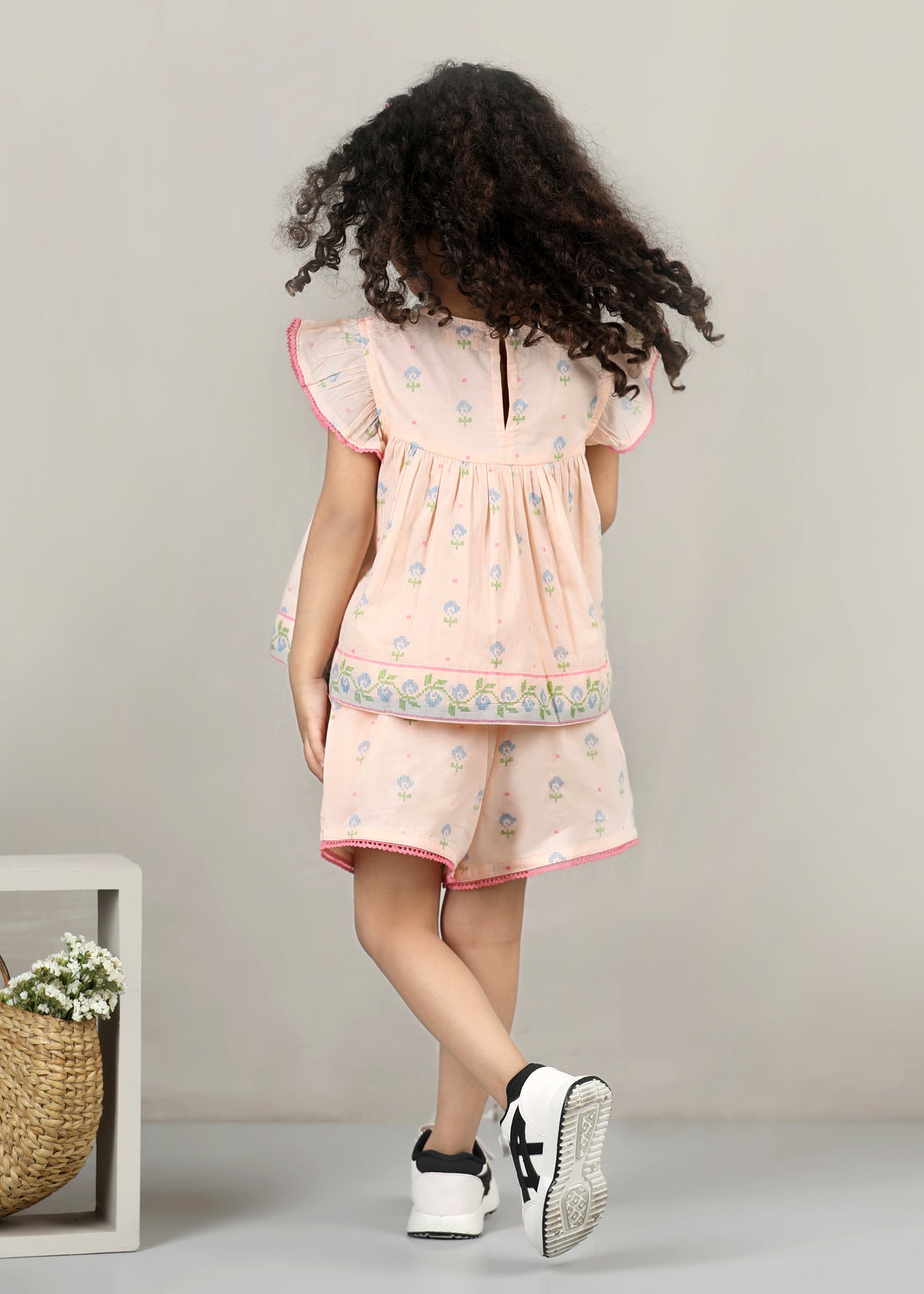 Vrishti Cotton Top – Peach (6M–12 Yrs)