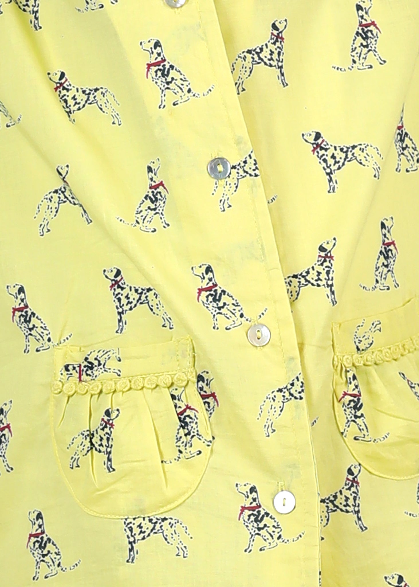 Dalmatian Night Suit Set – Yellow (1–12 Yrs)