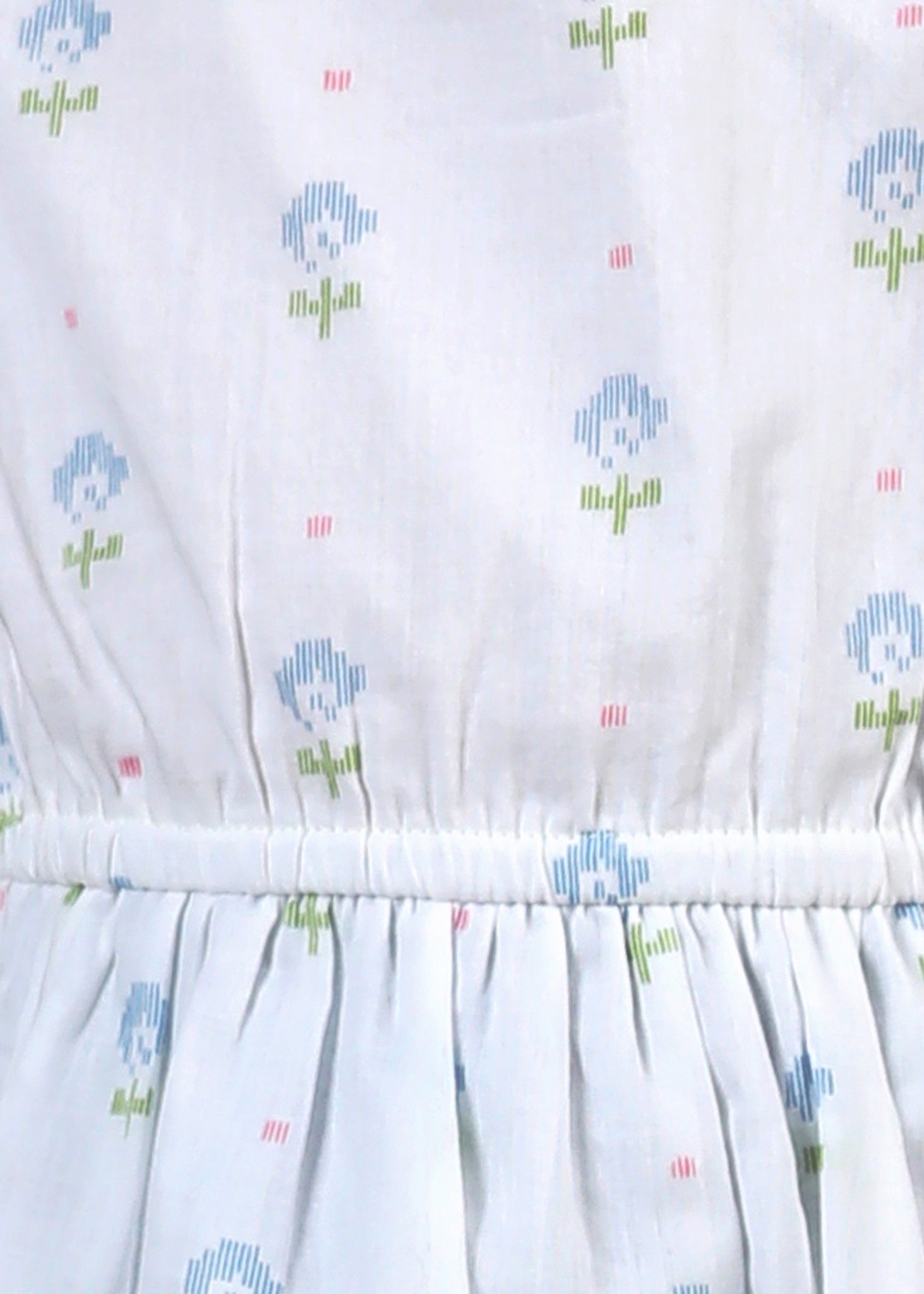 Peplum Cotton Top – White (2–12 Yrs)
