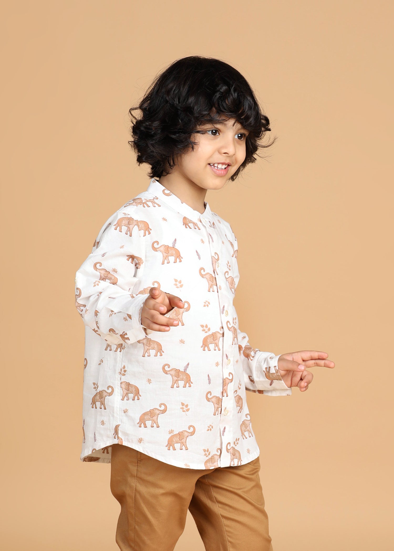 Airawat White Cotton Boys Shirt (6 Months-12 Years)