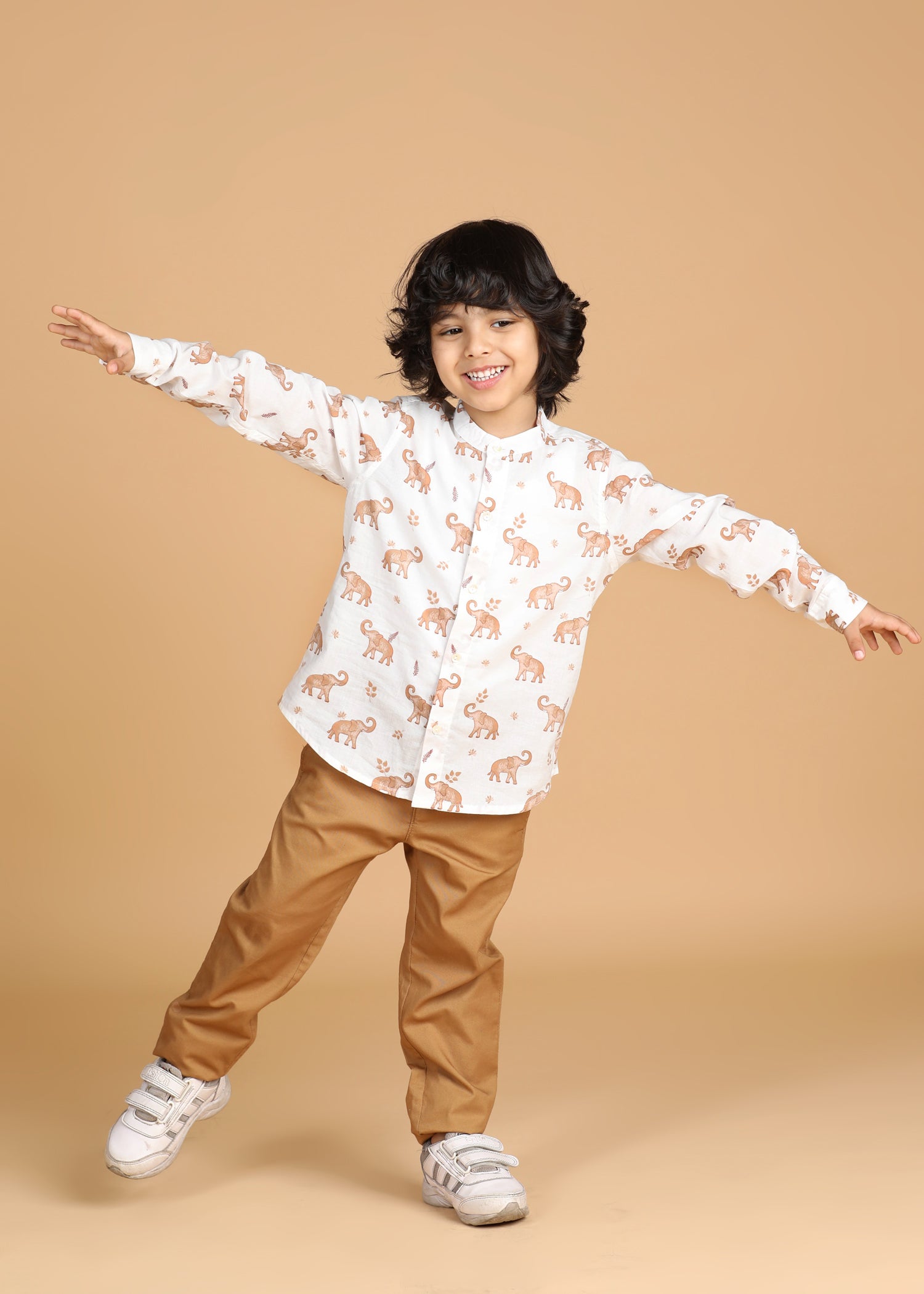 Airawat White Cotton Boys Shirt (6 Months-12 Years)