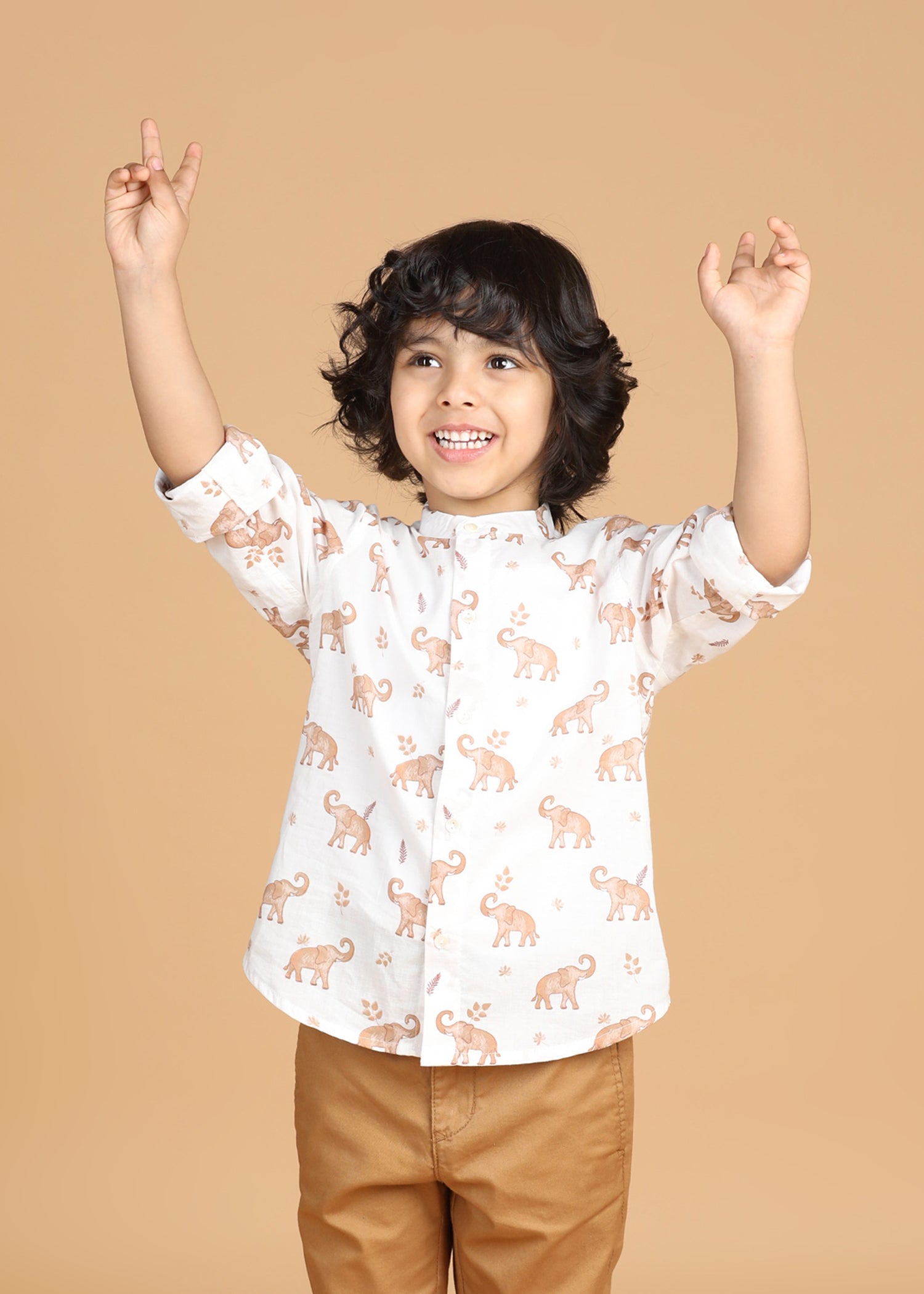 Airawat White Cotton Boys Shirt (6 Months-12 Years)