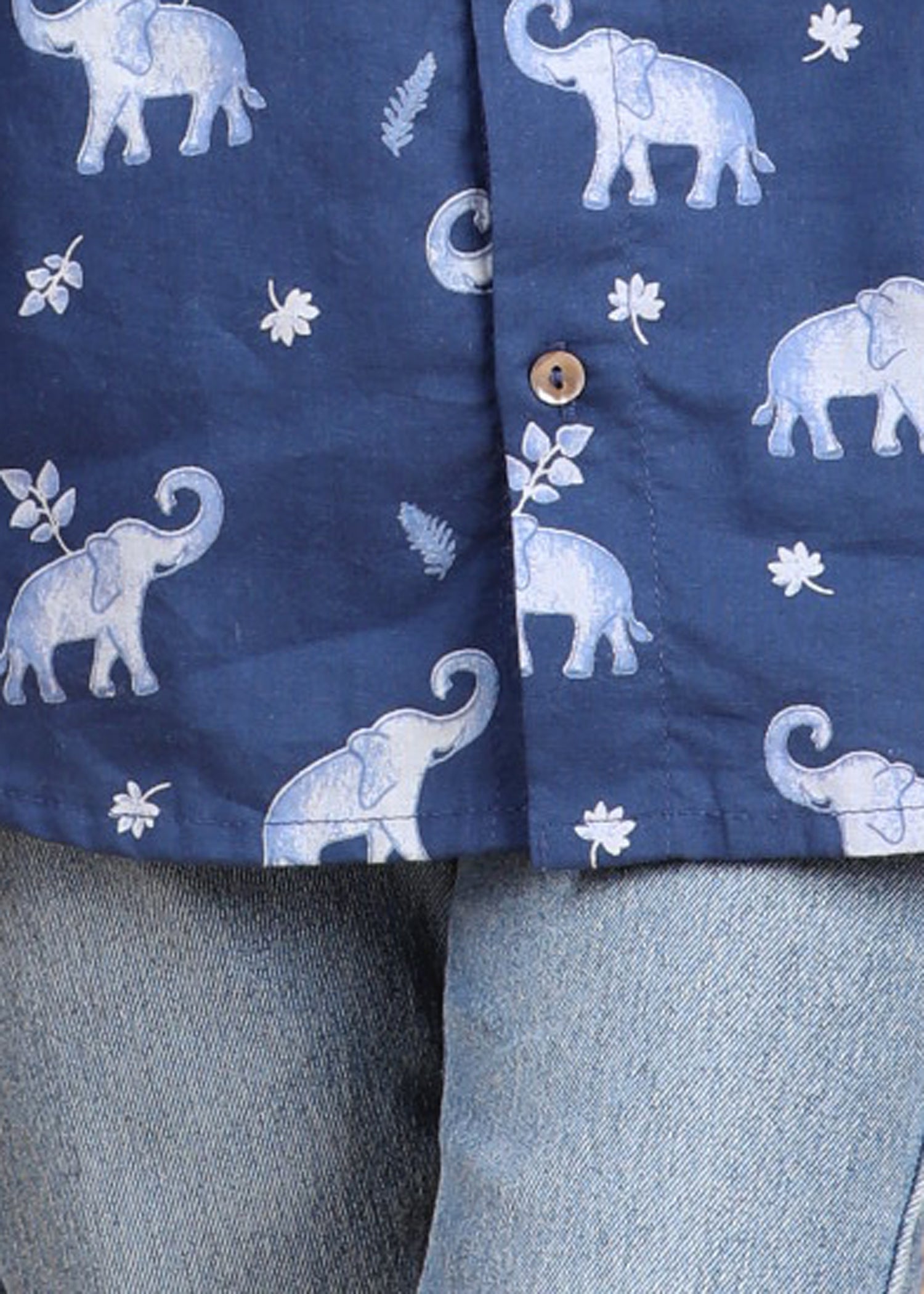 Airawat Navy Cotton Boys Shirt (6 Months-12 Years)