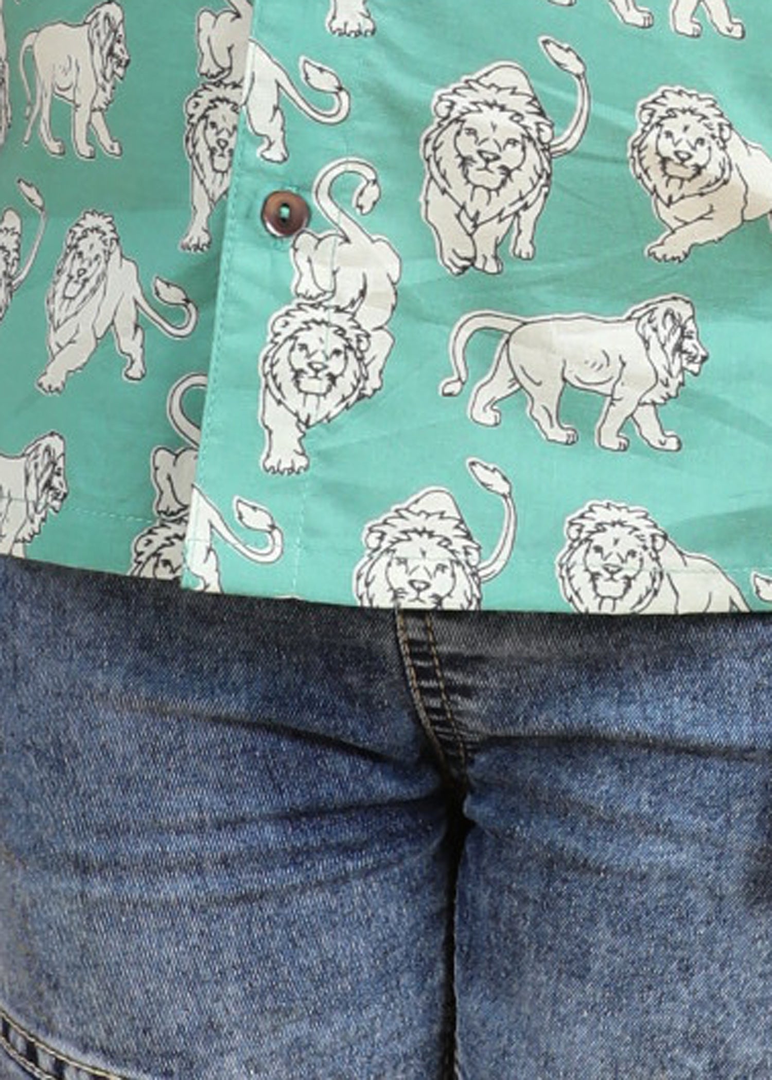 Leo Teal Cotton Boys Shirt (6 Months-12 Years)