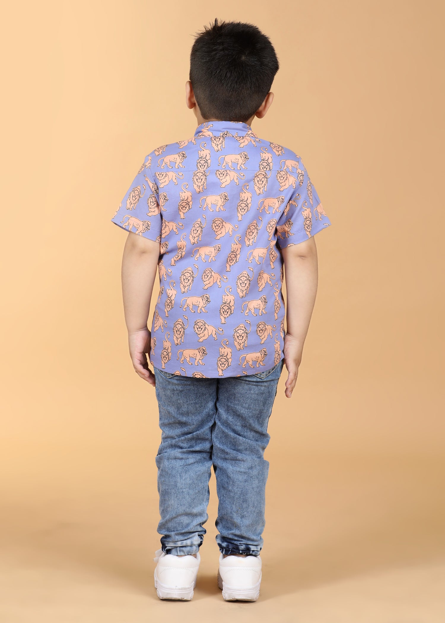 Leo Purple Cotton Boys Shirt (6 Months-12 Years)