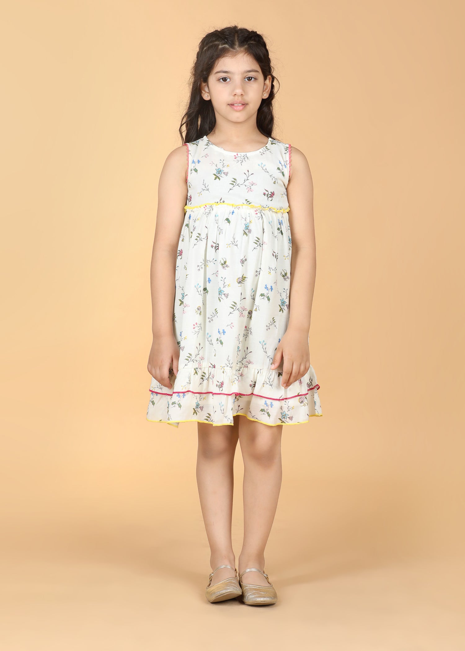 Sofia Jasmine Creme Cotton Dress Girls (6 Months-12 Years)