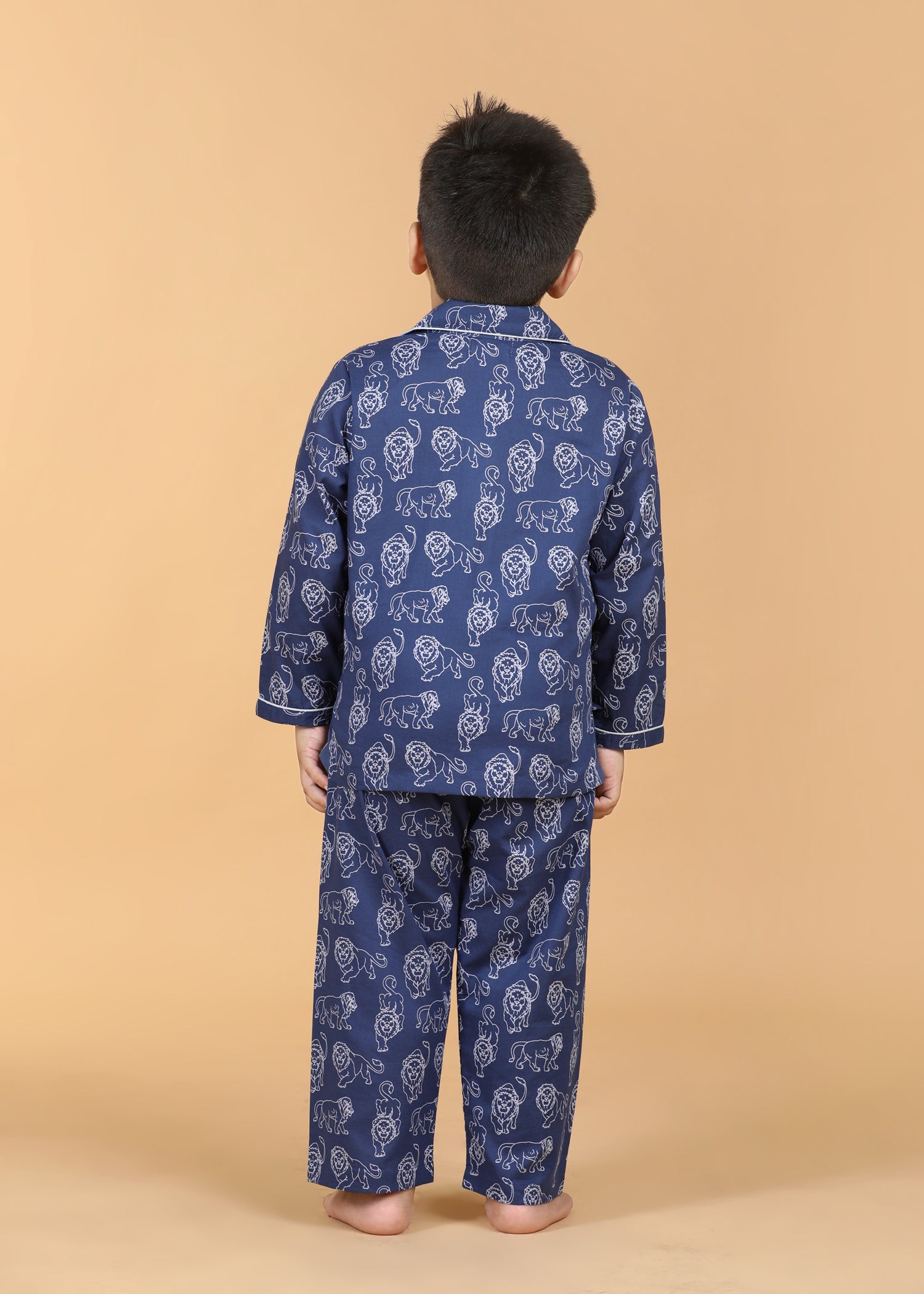 Leo Boys  Blue Full Sleeves Night Suit (1-12 Yrs)